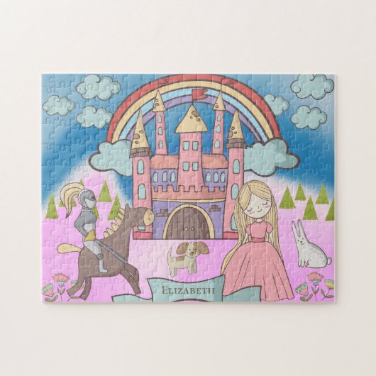 Speciaal Meisjesprinses Fairy Tale Castle Legpuzzel (Horizontaal)