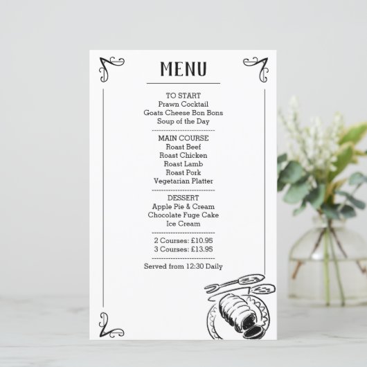 Speciaal menu met Afbeelding (Staand voorkant)