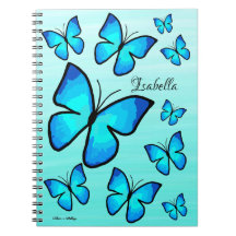 Speciaal met de hand geschilderde blauwe vlinder o