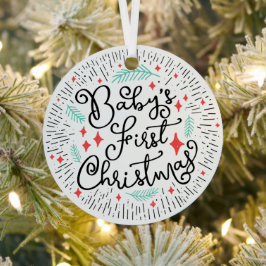 Speciaal met de hand getekende ketch Baby voor het Metalen Ornament