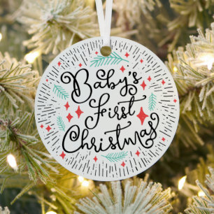 Speciaal met de hand getekende ketch Baby voor het Metalen Ornament