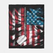 Speciaal militair soldaat Dog Label Verenigde Stat Fleece Deken (Voorkant)