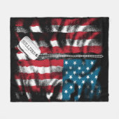 Speciaal militair soldaat Dog Label Verenigde Stat Fleece Deken (Voorkant (Horizontaal))