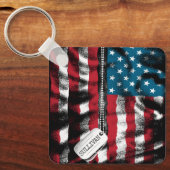 Speciaal militair soldaat Dog Label Verenigde Stat Sleutelhanger (Voorkant)