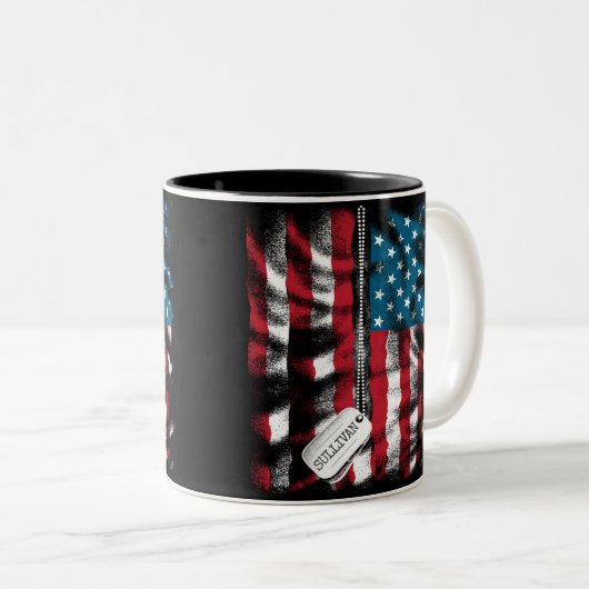Speciaal militair soldaat Dog Label Verenigde Stat Tweekleurige Koffiemok (Voorkant rechts)