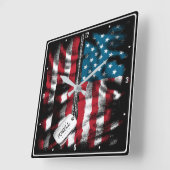 Speciaal militair soldaat Dog Label Verenigde Stat Vierkante Klok (Hoek)