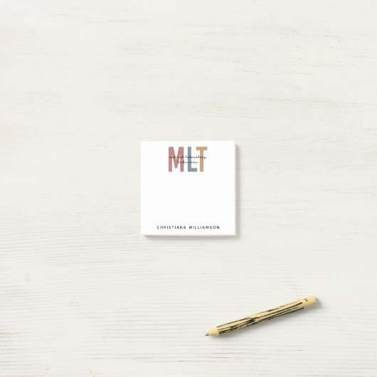 Speciaal MLT-technicus voor medisch laboratorium Post-it® Notes (Op bureau)
