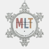 Speciaal MLT-technicus voor medisch laboratorium Tin Sneeuwvlok Ornament (Voorkant)