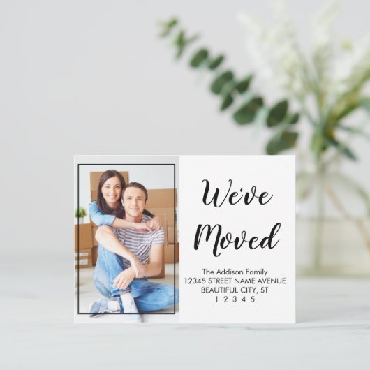 Speciaal modern Cute Black Script-fotografie Briefkaart (Staand voorkant)