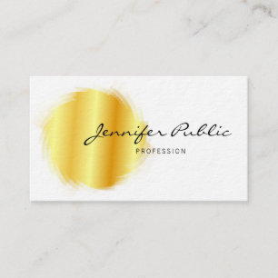 Speciaal modern, elegant handschrift Gold White Visitekaartje