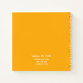 Speciaal modern geel Jouw naam Notitieboek (Achterkant)