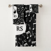 Speciaal modern gitaarontwerp in zwart-wit bad handdoek (Insitu)