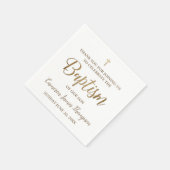 Speciaal modern goud en wit baptisme Napkins Servet (Hoek)