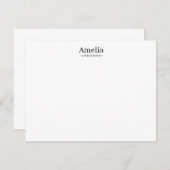 Speciaal modern, minimalistisch stijlvol, schoon z notitiekaartje (Voorkant / Achterkant)