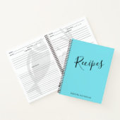 Speciaal modern Recipe Journal Aqua Notitieboek (Binnen)