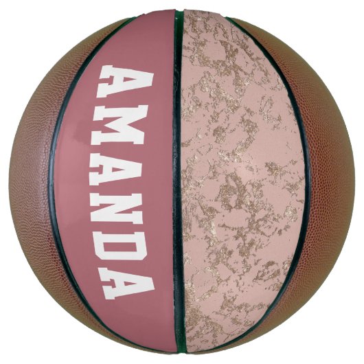 Speciaal modern Roos Gold Girl Basketbal (Verticaal)