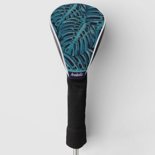 Speciaal modern Turquoise Tropisch ontwerp Golfheadcover (Voorkant)
