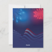 Speciaal modern vuurwerk, vierde juli feestdagenkaart (Achterkant)