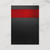 Speciaal modern zwart grijs rood strepe monogram visitekaartje (Achterkant)