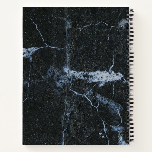 Speciaal modern, zwart marmer Kitchen Recipe Notitieboek (Achterkant)