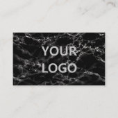 Speciaal modern zwart marmer-Visitekaartje Visitekaartje (Voorkant)
