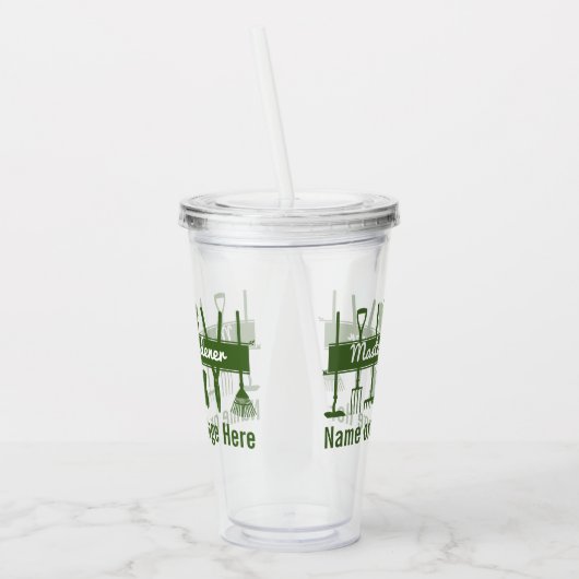 Speciaal moderne meester Gardener Acryl Drinkbeker (Links)