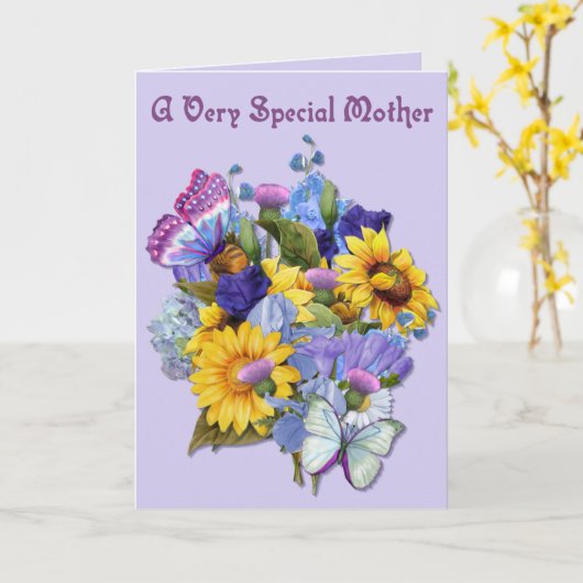 Speciaal Moederdag Kaart (Gele Bloem)