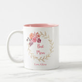 Speciaal mok "Beste moeder" met bloemgegevens (Links)