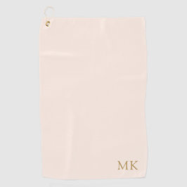 Speciaal Monogram Initiaal Blush Gold Modern Golfhanddoek