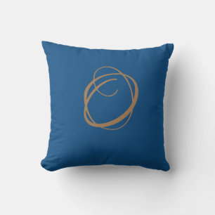Speciaal monogram Klassiek blauw 2020 Kussen