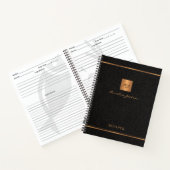 Speciaal monogram naam elegant receptenjournaal notitieboek (Binnen)