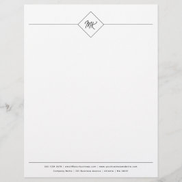 Speciaal Monogram professioneel script Briefhoofd