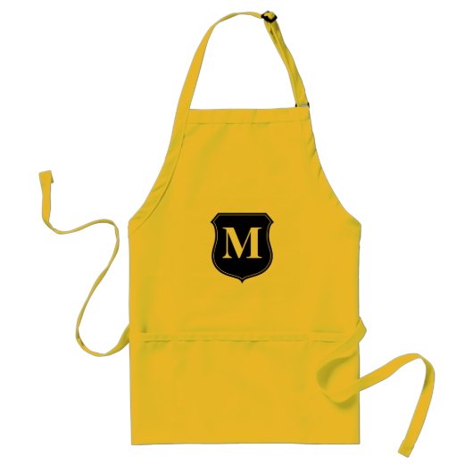 Speciaal monogram standaard BBQ schort voor mannen (Voorkant)
