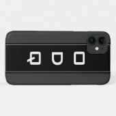 Speciaal monogram zwarte iPhone 11 hoesje voor man (Achterkant (horizontaal))