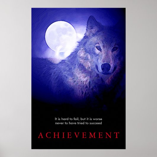 Speciaal Motivatie Poster van Wolf & Fullmoon (Voorkant)