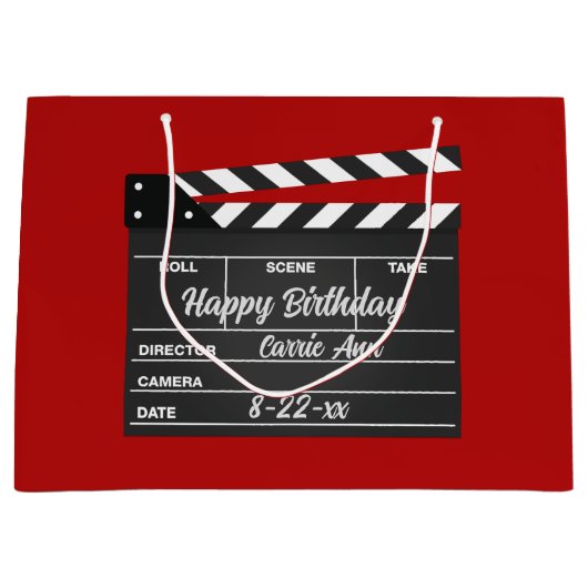 Speciaal Movie Clapboard Red Groot Cadeauzakje (Voorkant)