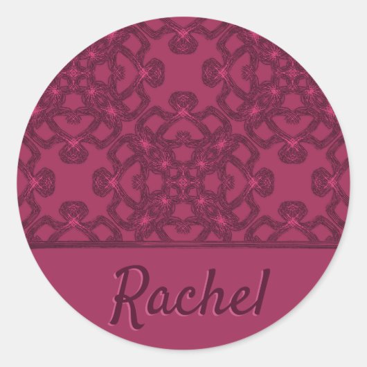 Speciaal Mulberry-patroon Ronde Sticker (Voorkant)