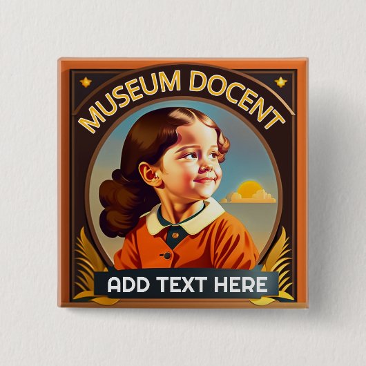 Speciaal Museum Docent Button (Voorkant)