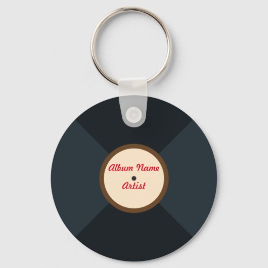 Speciaal muziekvinylrecord sleutelhanger (Voorkant)