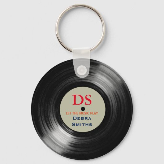 Speciaal muziekvinylrecord sleutelhanger (Voorkant)