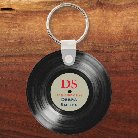 Speciaal muziekvinylrecord sleutelhanger (Achterkant)