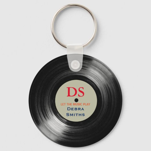 Speciaal muziekvinylrecord sleutelhanger (Achterkant)