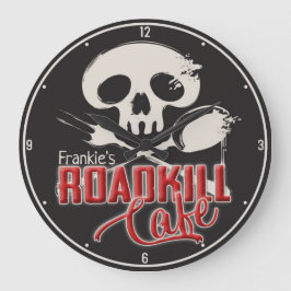 Speciaal NAAM Cheeky Roadkill Cafe Kitchen Grote Klok