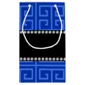 Speciaal naamblauw griekpatroon klein cadeauzakje (Achterkant)