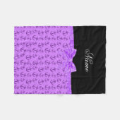 Speciaal naampastel paarse ankerankers buigen fleece deken (Voorkant (Horizontaal))