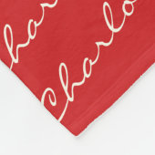 Speciaal naampatroon in rode Typografie Fleece Deken (Hoek)