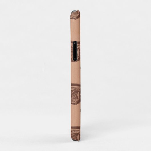 Speciaal naampatroon  schrijfmachine bruin Case-Mate iPhone case (Achterkant/rechts)