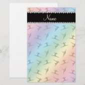 Speciaal naampatroon van de regenboogturigheid briefpapier (Voorkant / Achterkant)