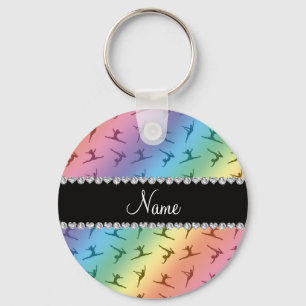 Speciaal naampatroon van de regenboogturigheid sleutelhanger