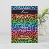 Speciaal naampatroon van regenboogluipaard kaart (Staand voorkant)